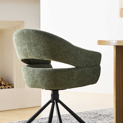 Clarice Linen Blend Swivel Chair