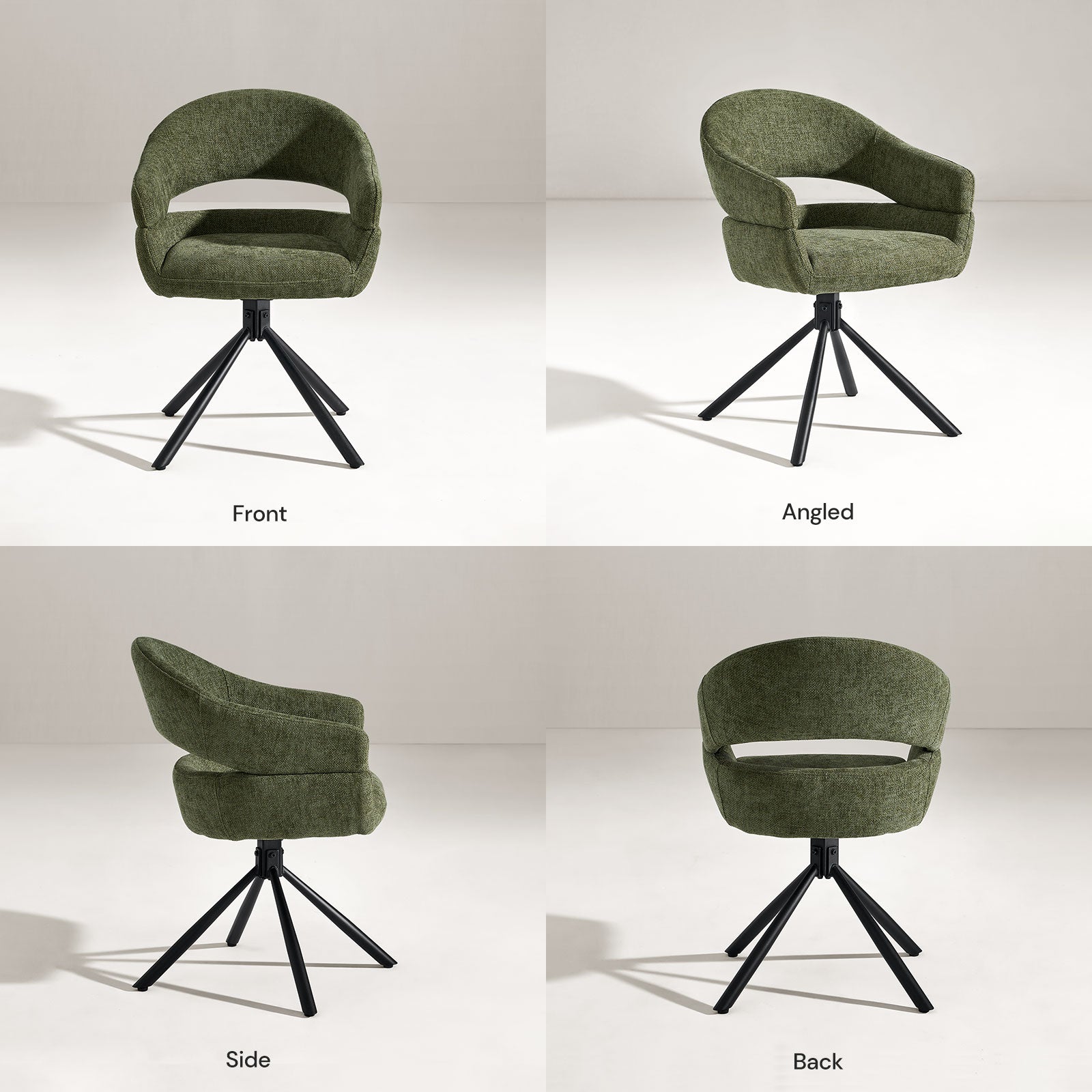 Clarice Linen Blend Swivel Chair