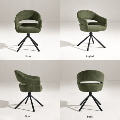Clarice Linen Blend Swivel Chair