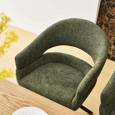 Clarice Linen Blend Swivel Chair