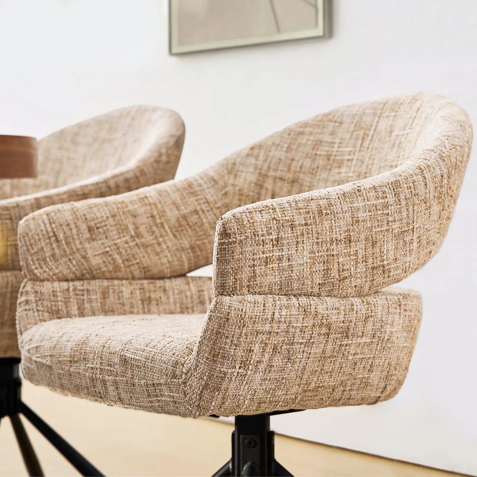 Clarice Chenille Swivel Chair