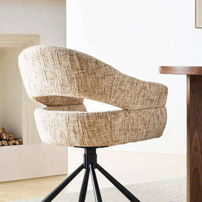 Clarice Chenille Swivel Chair