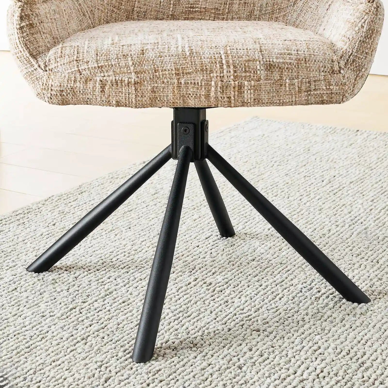 Clarice Chenille Swivel Chair