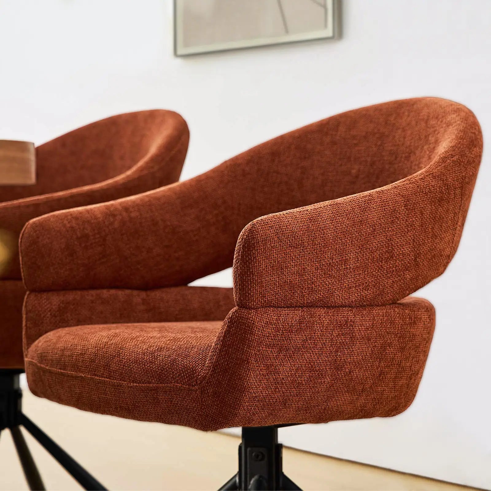 Clarice Linen Blend Swivel Chair