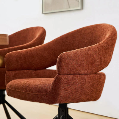 Clarice Linen Blend Swivel Chair