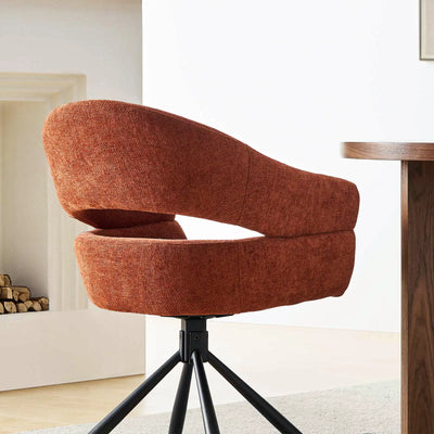 Clarice Linen Blend Swivel Chair