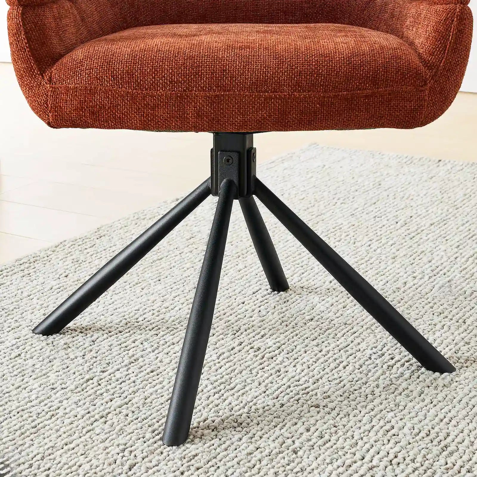 Clarice Linen Blend Swivel Chair