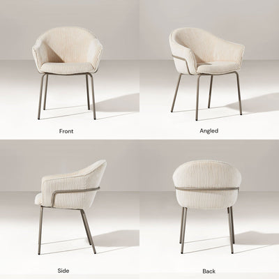 Clorice Corduroy Accent Dining Chair