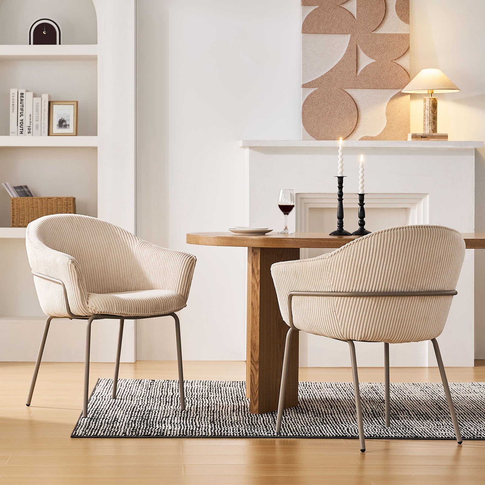 Clorice Corduroy Accent Dining Chair