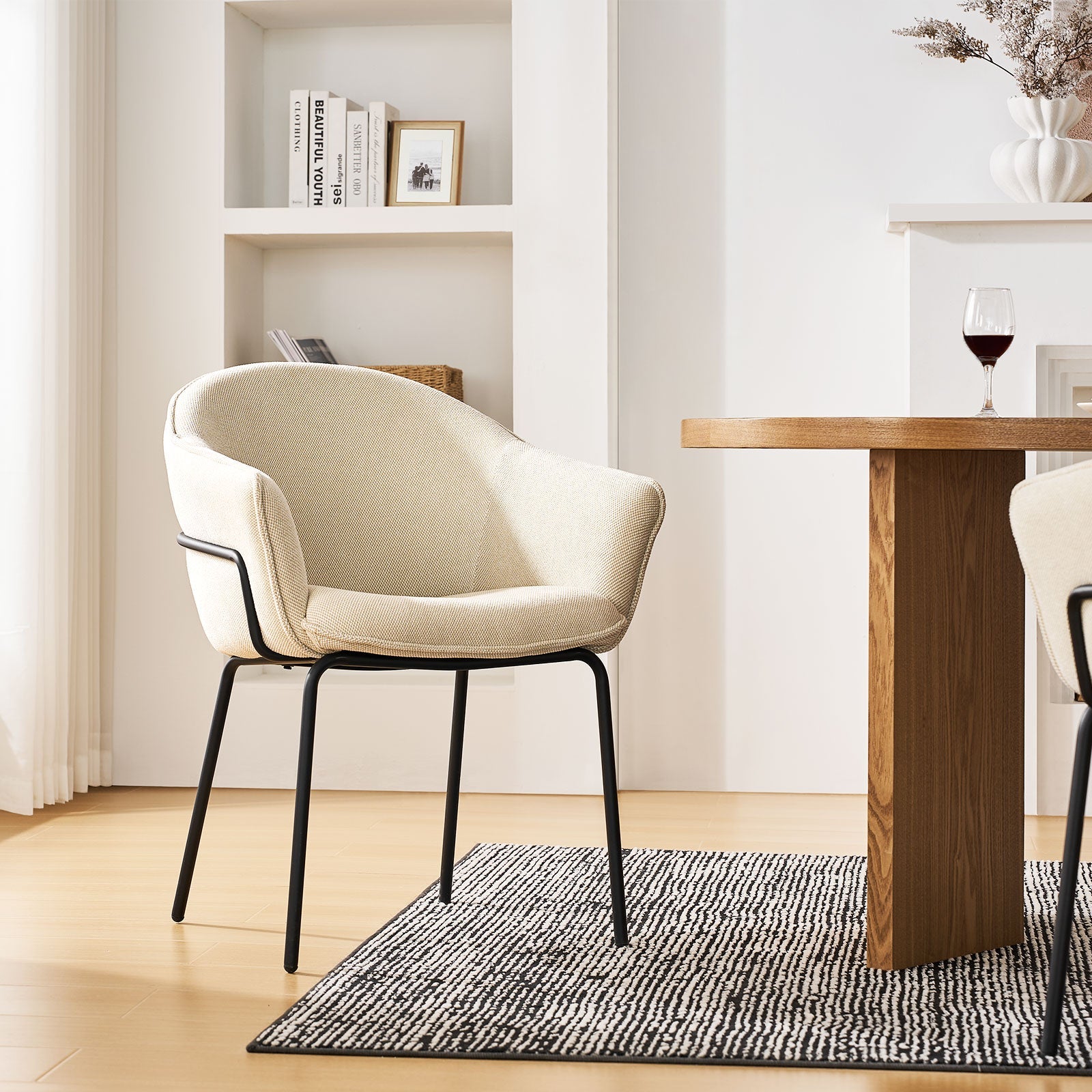 Clorice Linen Blend Accent Dining Chair
