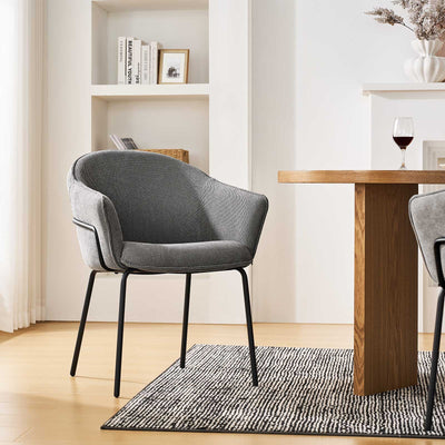 Clorice Linen Blend Accent Dining Chair