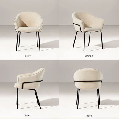Clorice Linen Blend Accent Dining Chair