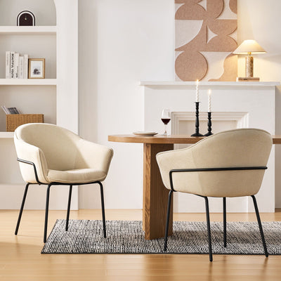 Clorice Linen Blend Accent Dining Chair