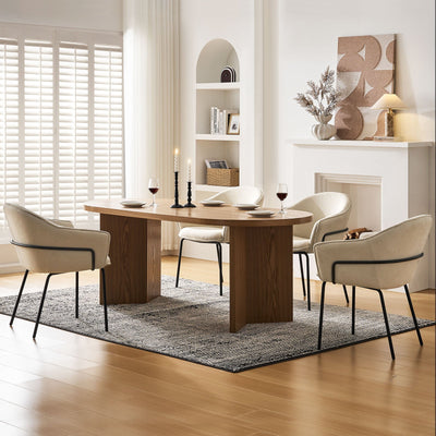 Clorice Linen Blend Accent Dining Chair