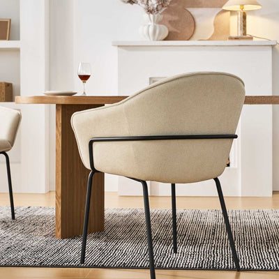 Clorice Linen Blend Accent Dining Chair