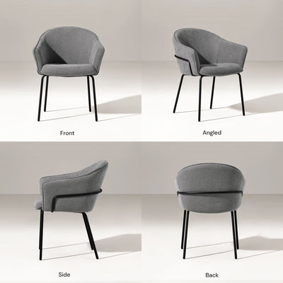 Clorice Linen Blend Accent Dining Chair