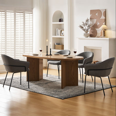 Clorice Linen Blend Accent Dining Chair