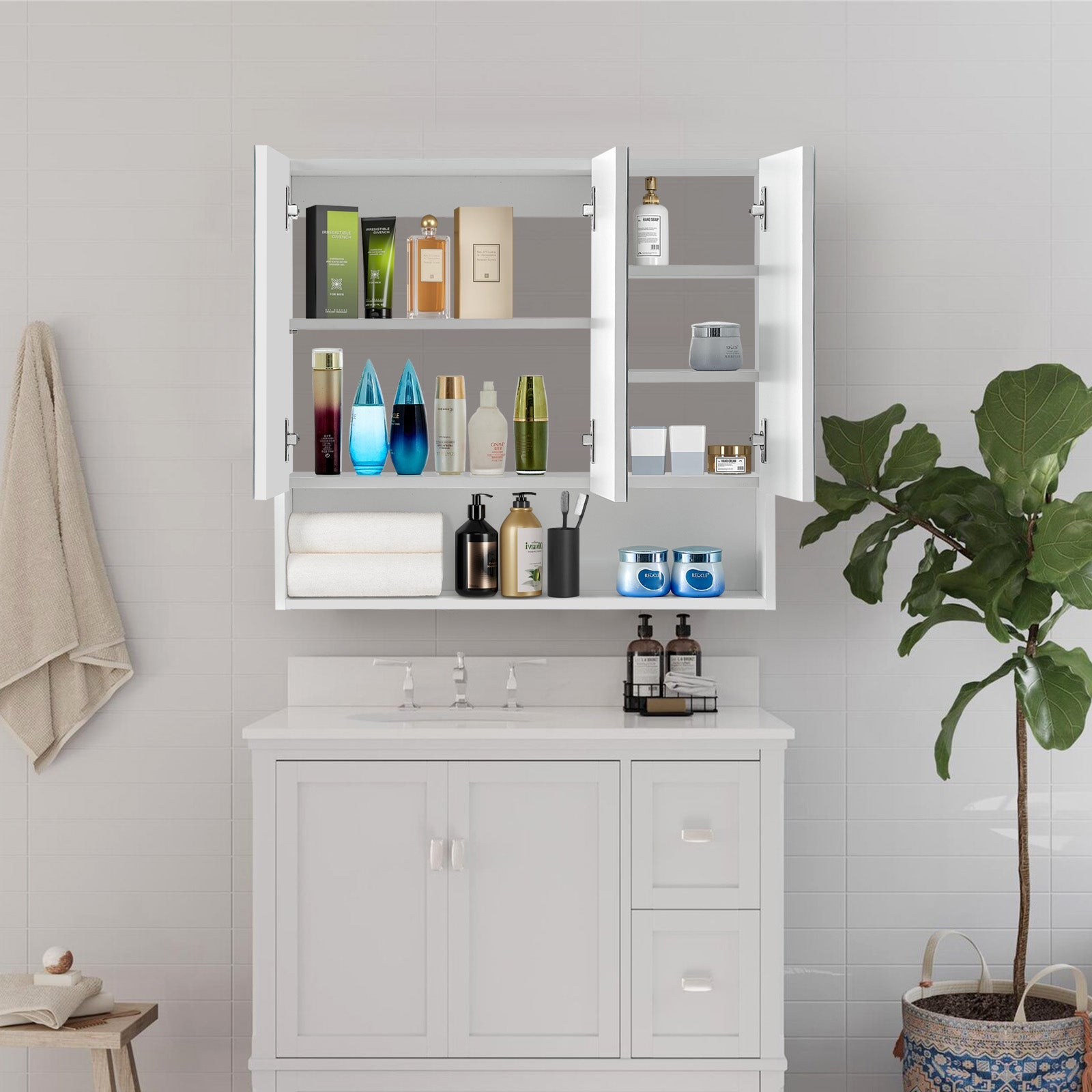 Colin Bathroom Mirror Cabinet with Lighting