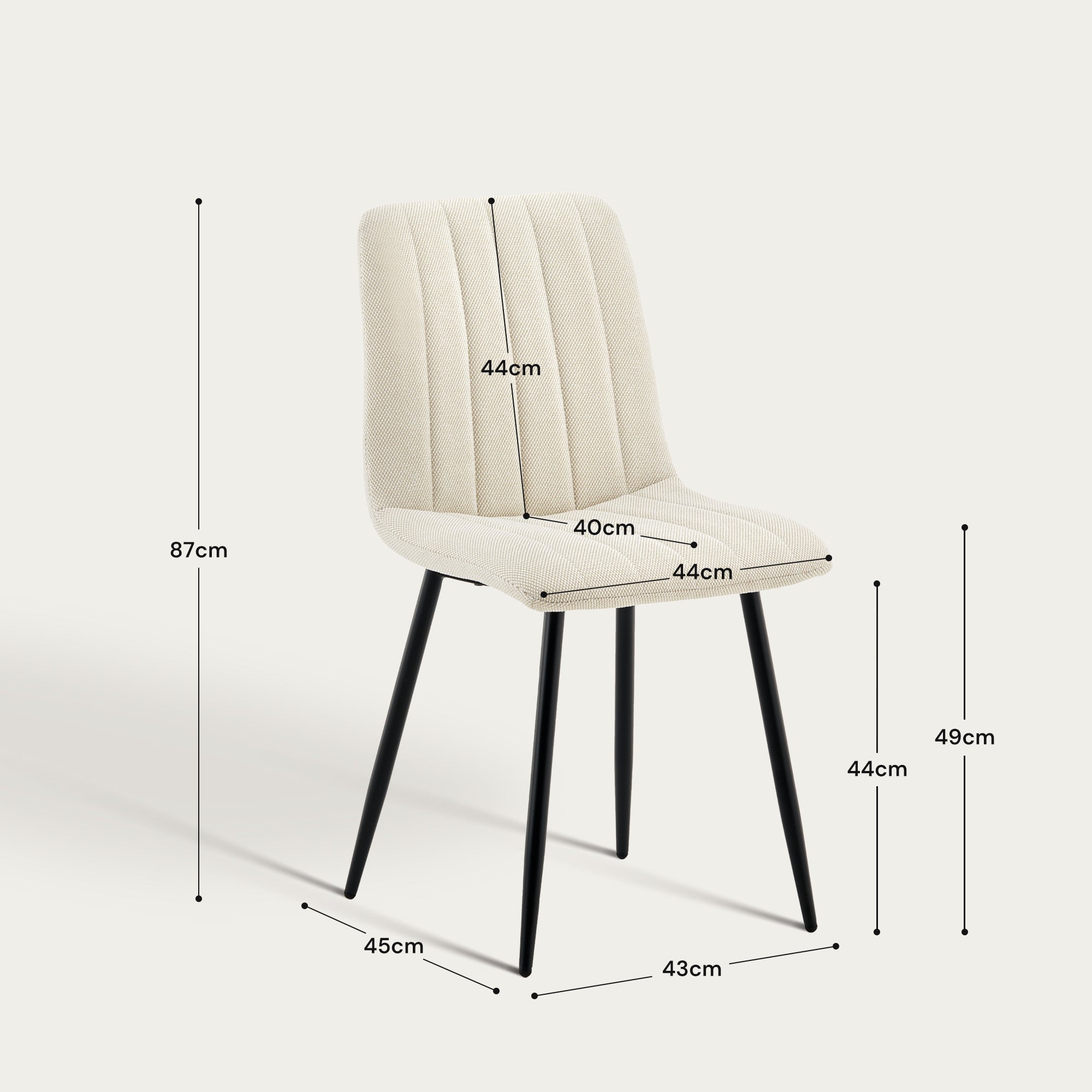 Cummer Linen Blend Dining Chairs