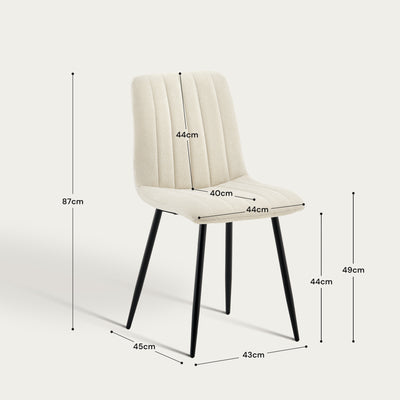 Cummer Linen Blend Dining Chairs