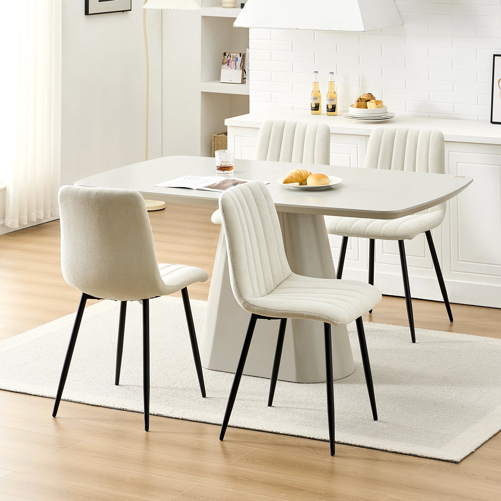 Cummer Linen Blend Dining Chairs