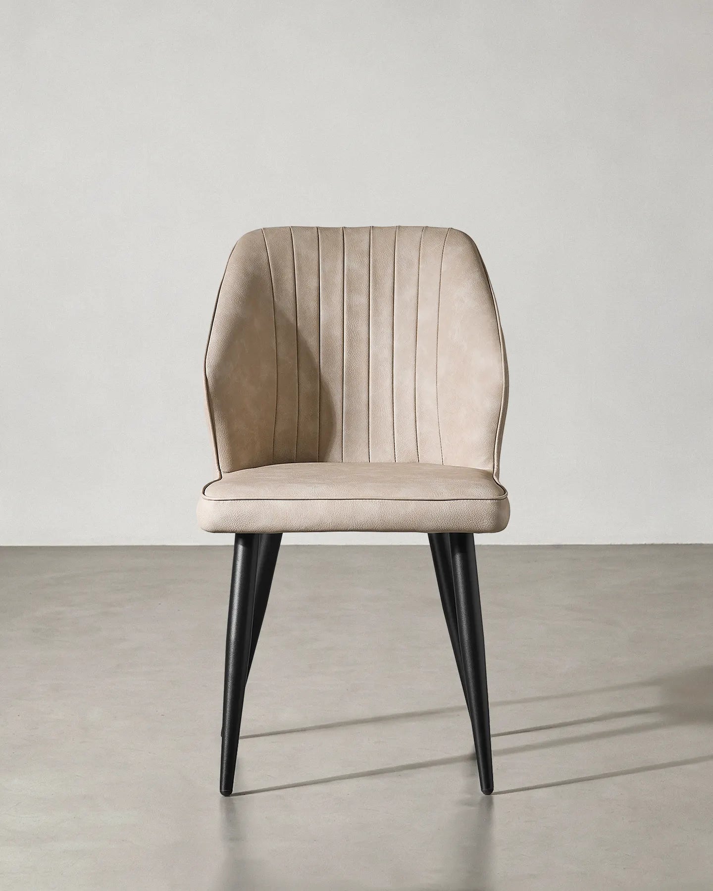Danforth Beige Dining Chair with High-Quality Faux Leather Upholstery