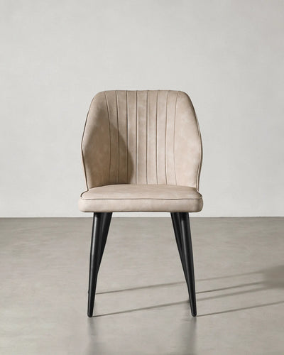Danforth Beige Dining Chair with High-Quality Faux Leather Upholstery