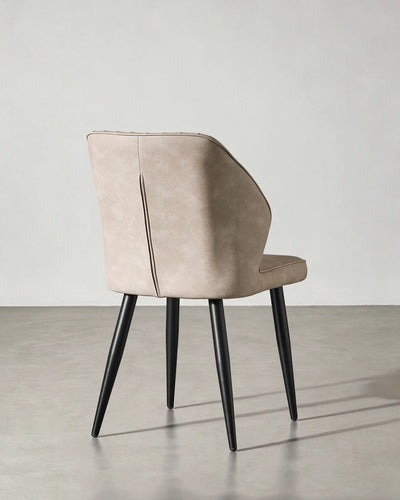 Danforth Beige Dining Chair with High-Quality Faux Leather Upholstery