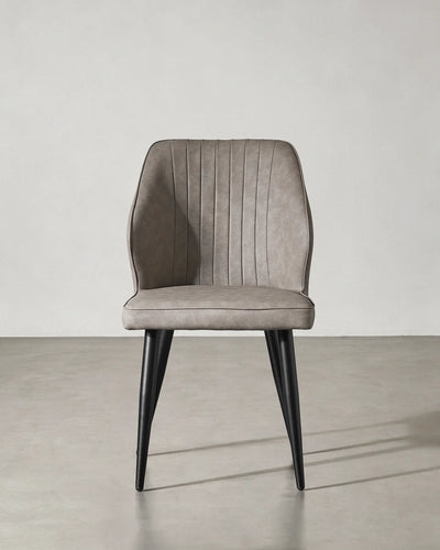 Danforth Light Grey Dining Chair with High-Quality Faux Leather Upholstery