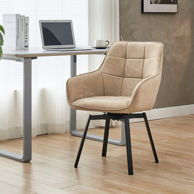 Danyl Faux Leather Swivel Chairs
