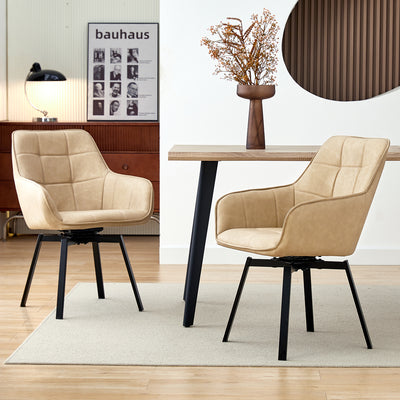 Danyl Faux Leather Swivel Chairs