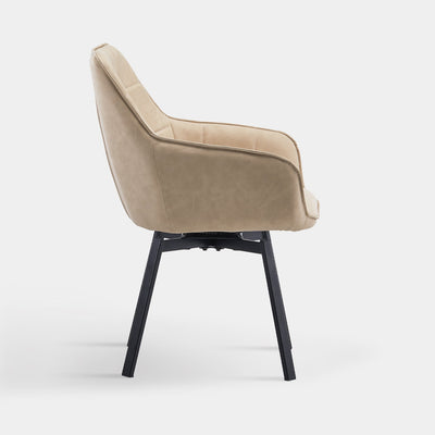 Danyl Faux Leather Swivel Chairs