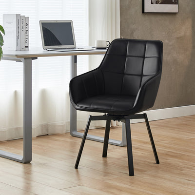 Danyl Faux Leather Swivel Chairs