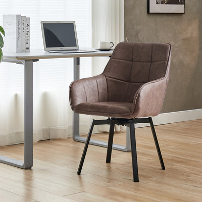 Danyl Faux Leather Swivel Chairs