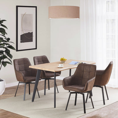 Danyl Faux Leather Swivel Chairs