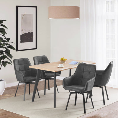 Danyl Faux Leather Swivel Chairs
