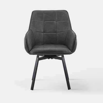 Danyl Faux Leather Swivel Chairs
