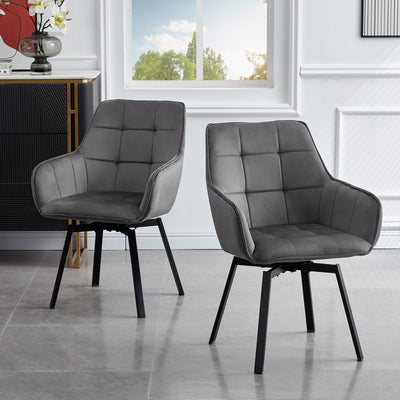 Danyl Velvet Swivel Chairs