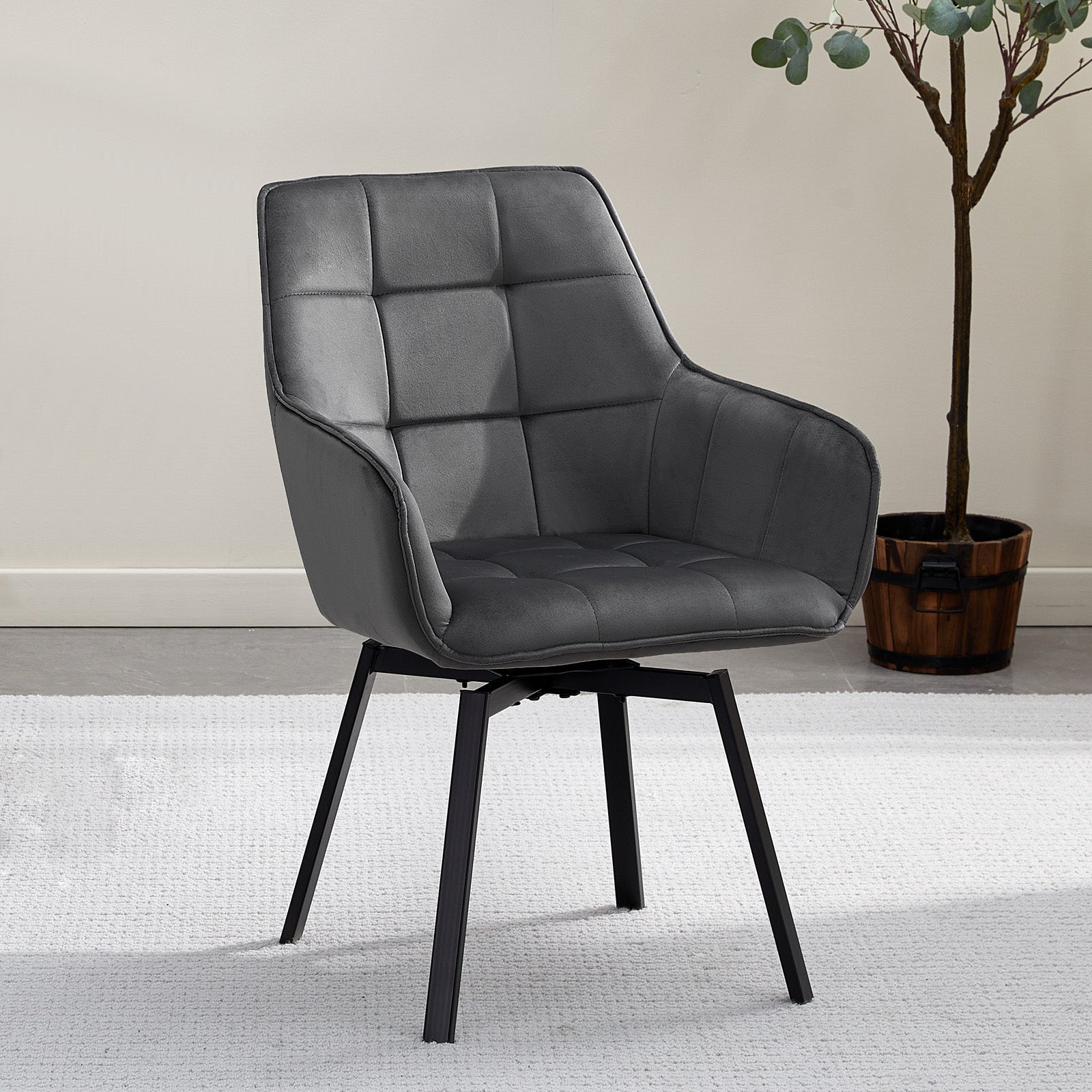 Danyl Velvet Swivel Chairs