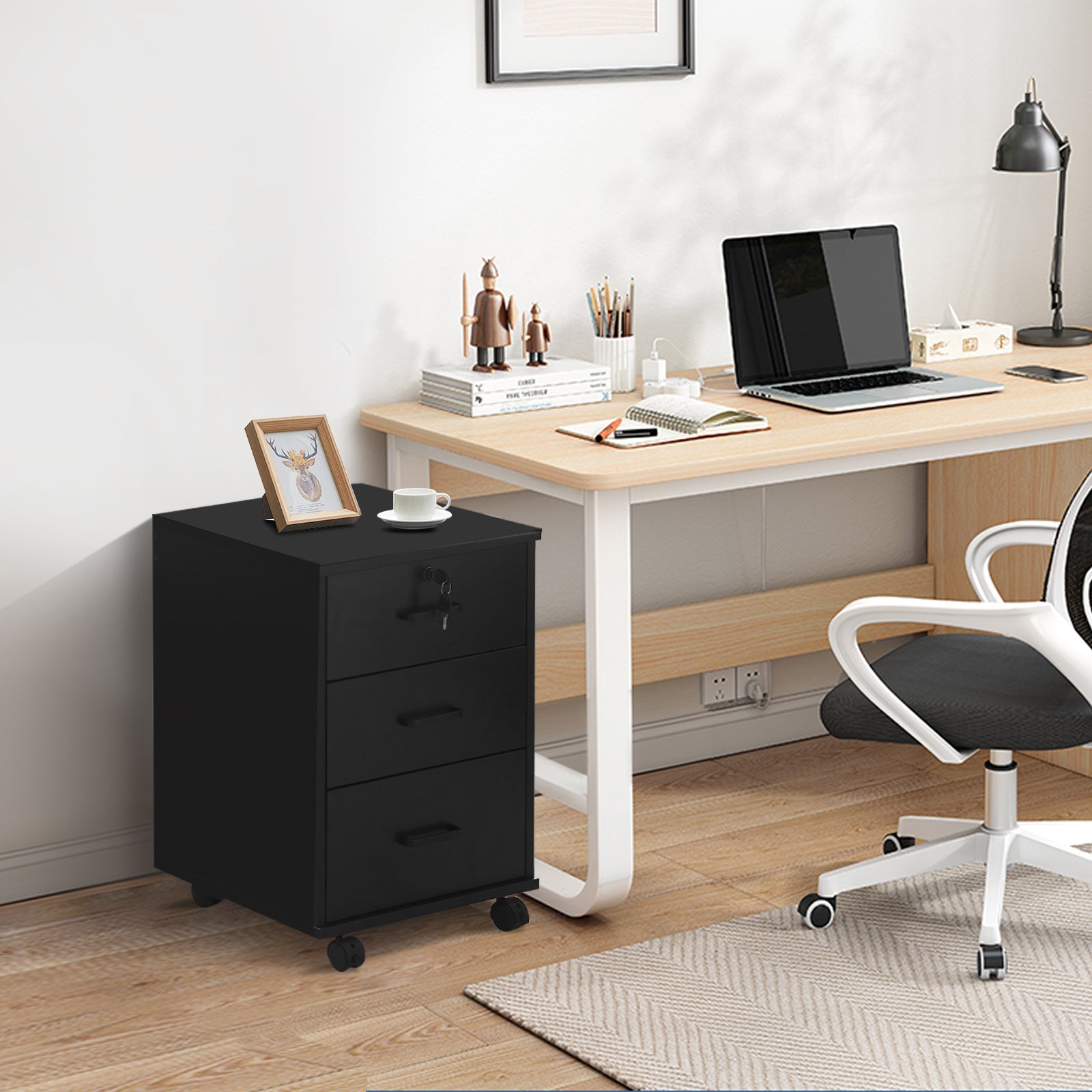 Edene Mobile Filing Cabinet [3-Drawer]