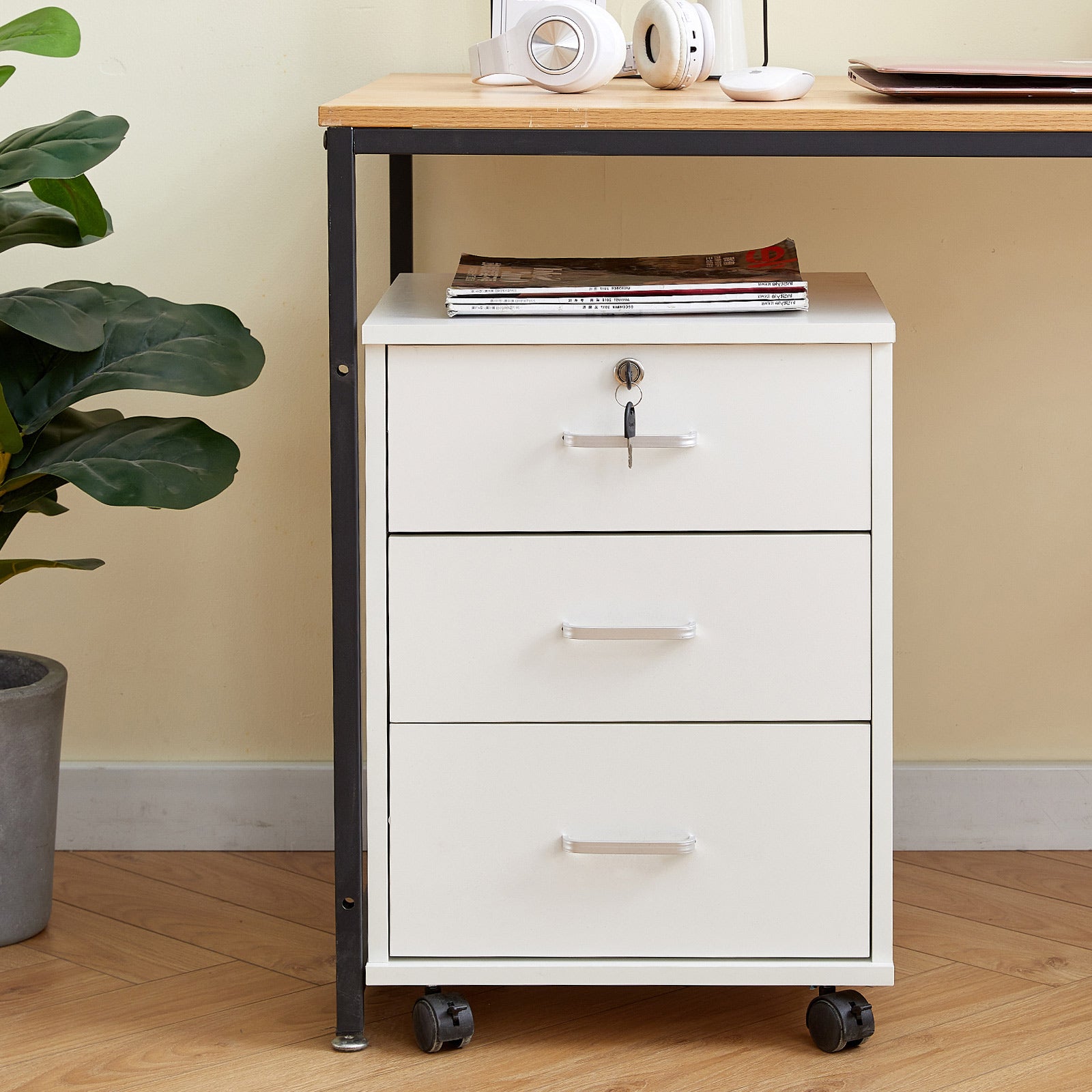 Edene Mobile Filing Cabinet [3-Drawer]