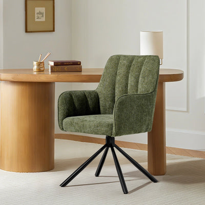 Eloise Linen Blend Swivel Chair