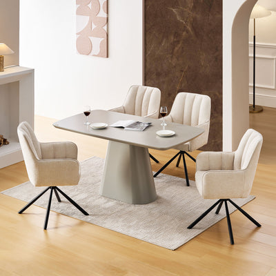 Eloise Linen Blend Swivel Chair