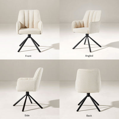 Eloise Linen Blend Swivel Chair
