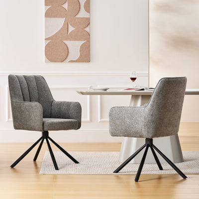 Eloise Linen Blend Swivel Chair