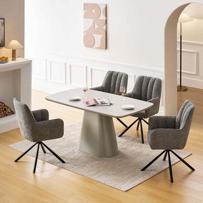 Eloise Linen Blend Swivel Chair