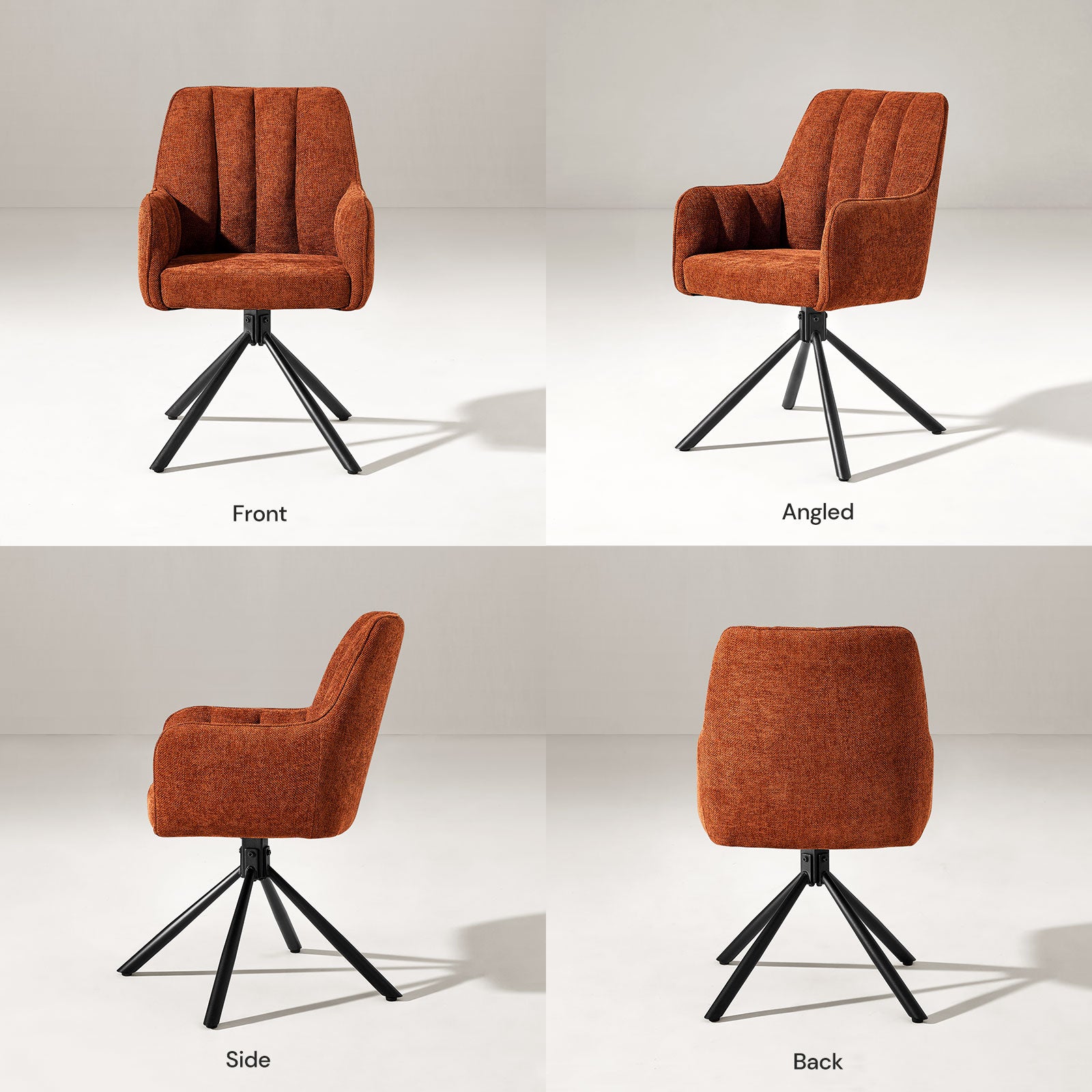 Eloise Linen Blend Swivel Chair
