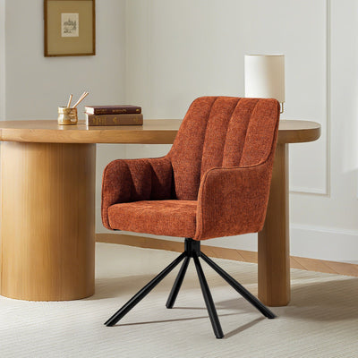 Eloise Linen Blend Swivel Chair