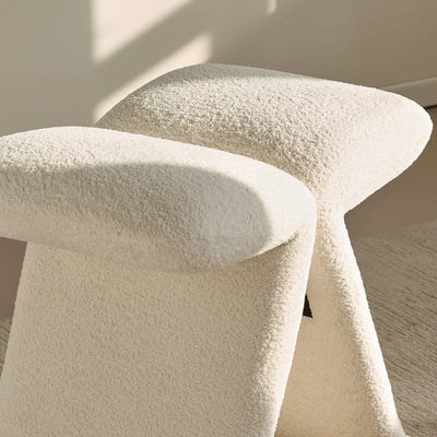 Faye Bouclé Accent Stool, Designer Edition