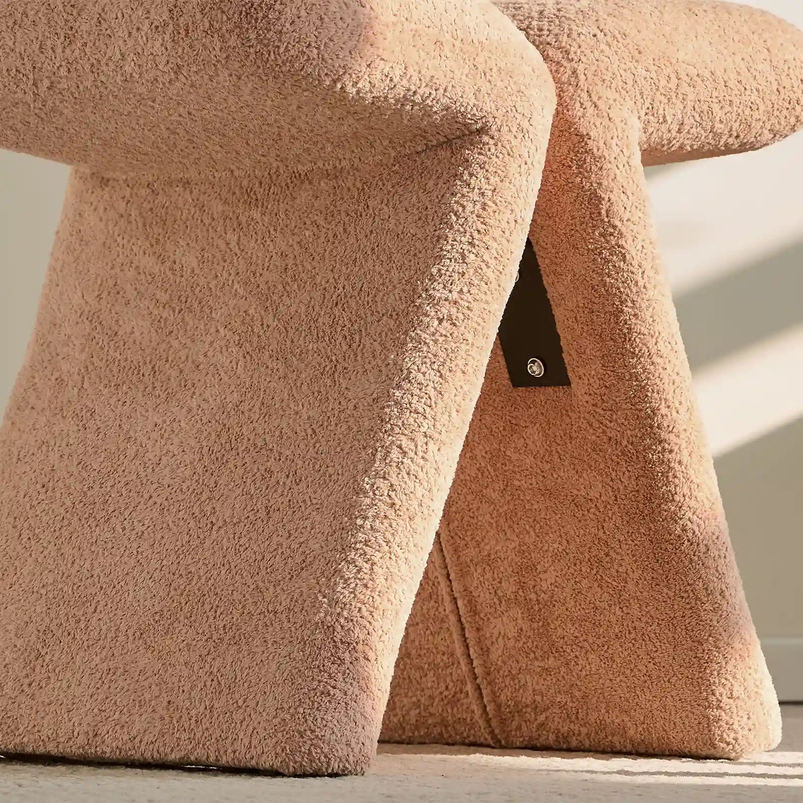 Faye Bouclé Accent Stool, Designer Edition